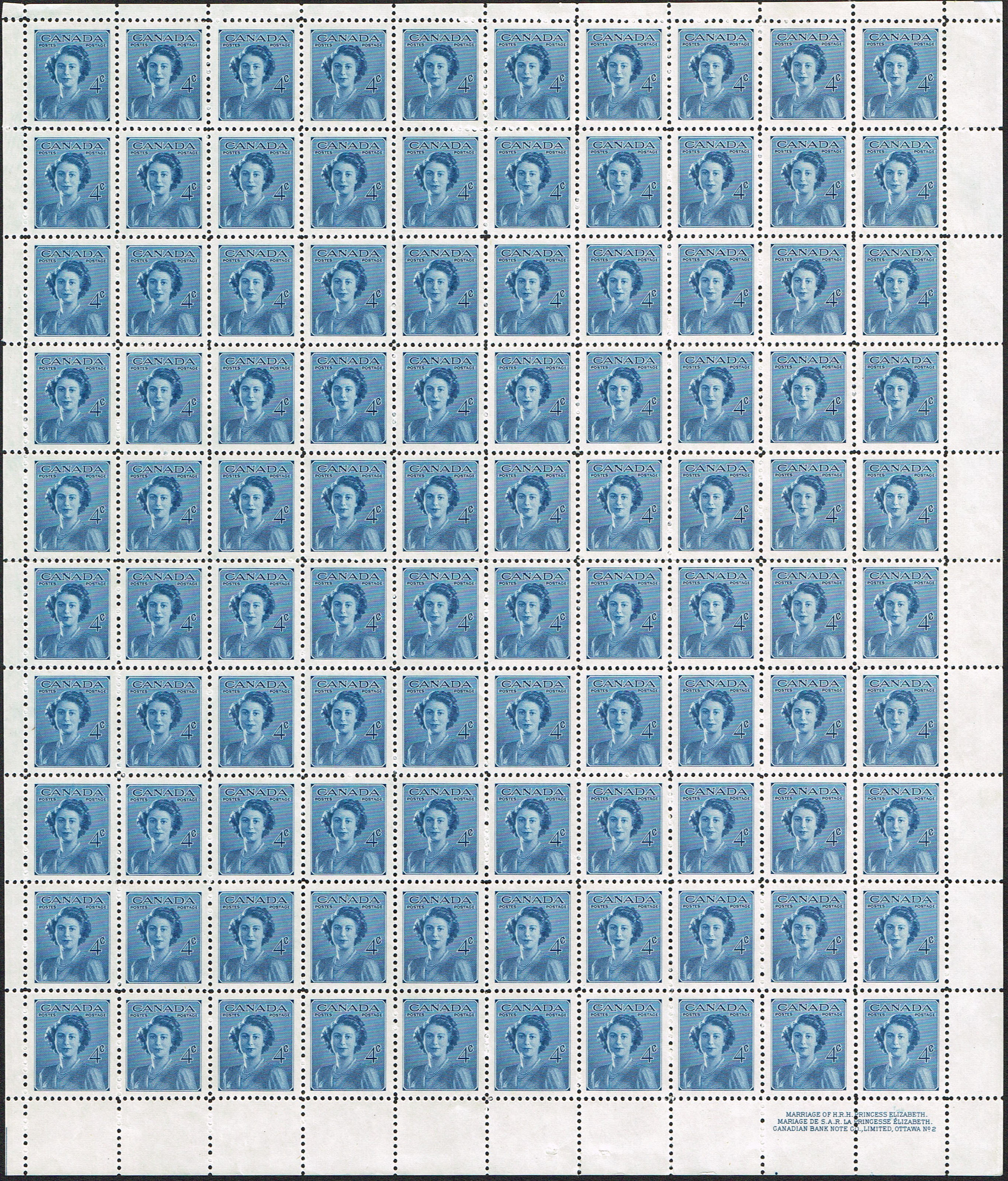 Canada Scott 276 MNH Full Pane LR Pl.2 - Click Image to Close